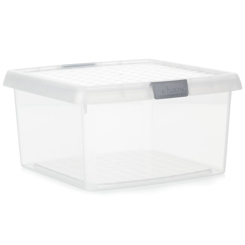 Wham Plastic Storage Clip Box Square (9 Litre)